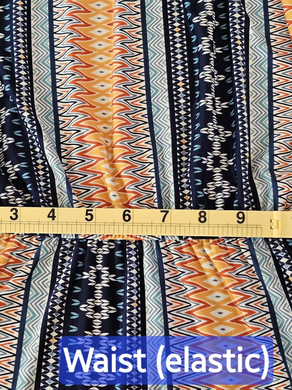 ANEL Woman’s Fashion Geometric Tribal Print Strapless Maxi Dress - Size L - Picture 12 of 15
